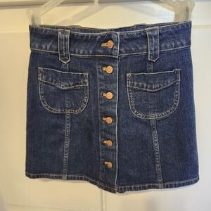 Madewell Denim Mini Skirt Button Front Womens Size 2